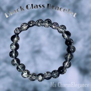 Black Beaded Bracelet